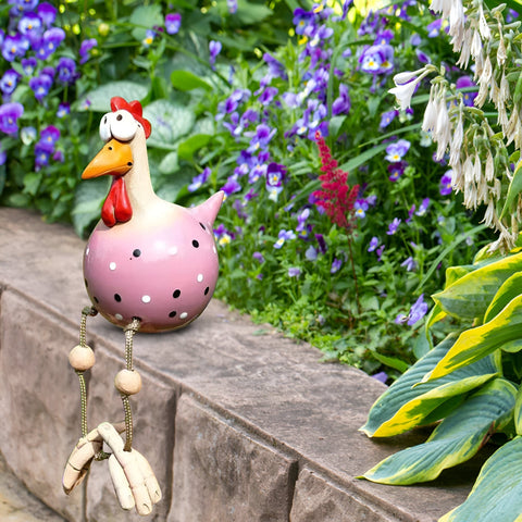 BirdVision - Grote ogen kippenbeeldje voor tuin
