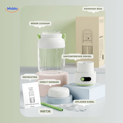 JuiceX Draadloze Blender | Draagbare Fruitpers voor Gezonde Sappen