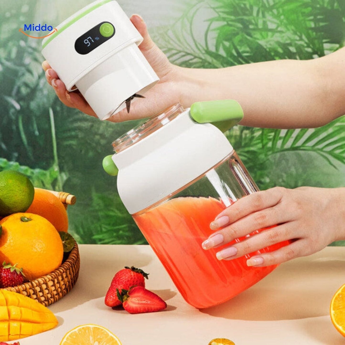 JuiceX Draadloze Blender | Draagbare Fruitpers voor Gezonde Sappen