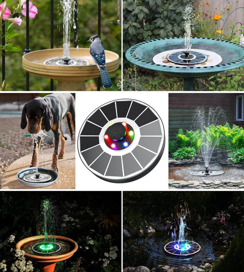 AquaHarmony | LED op Zonnen Energie, Water Fontein