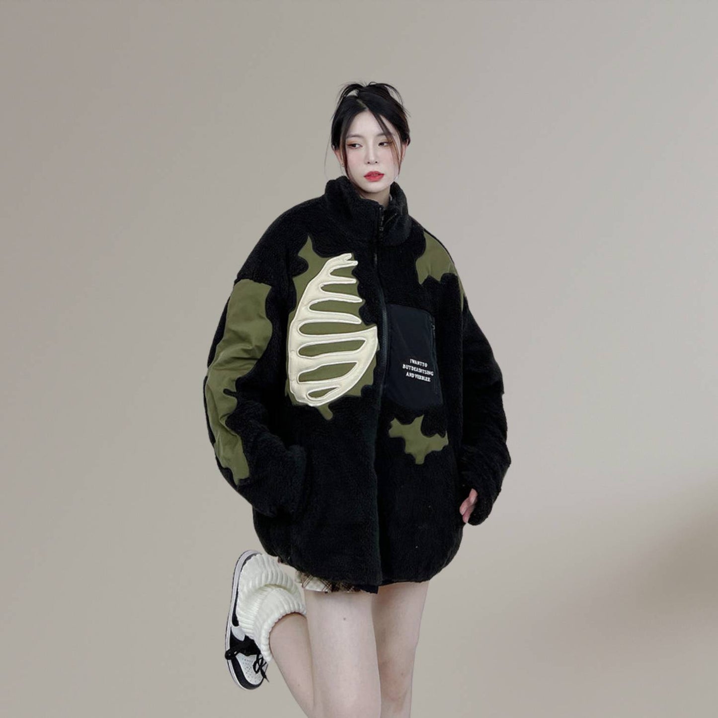 Unisex Skeleton Fleece Jacket – Unieke Streetwear voor een Stoere Look