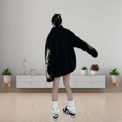 Unisex Skeleton Fleece Jacket – Unieke Streetwear voor een Stoere Look