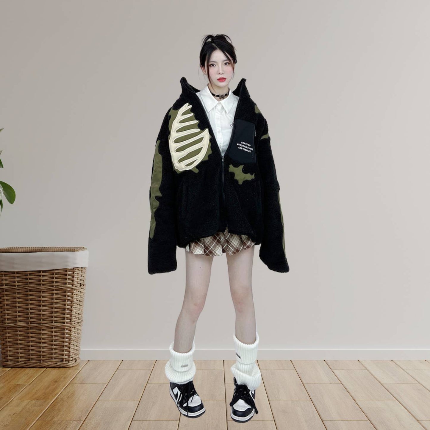 Unisex Skeleton Fleece Jacket – Unieke Streetwear voor een Stoere Look