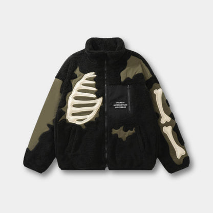 Unisex Skeleton Fleece Jacket – Unieke Streetwear voor een Stoere Look