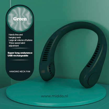 NekFan- Draagbare Oplaadbare Nekventilator voor Directe Verkoeling!