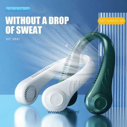 NekFan- Draagbare Oplaadbare Nekventilator voor Directe Verkoeling!
