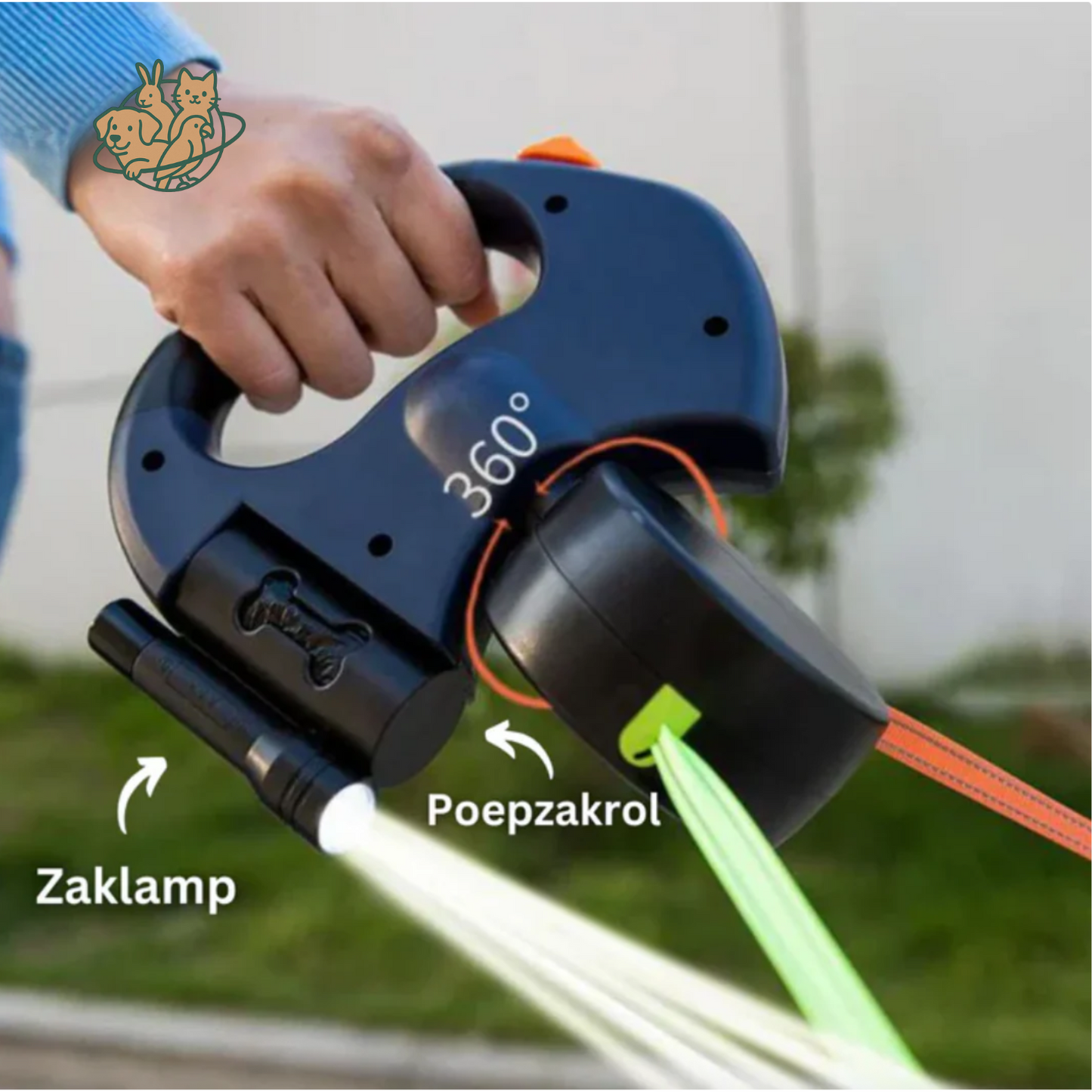 DuoLeash™ – 2-in-1 Hondenriem met Licht