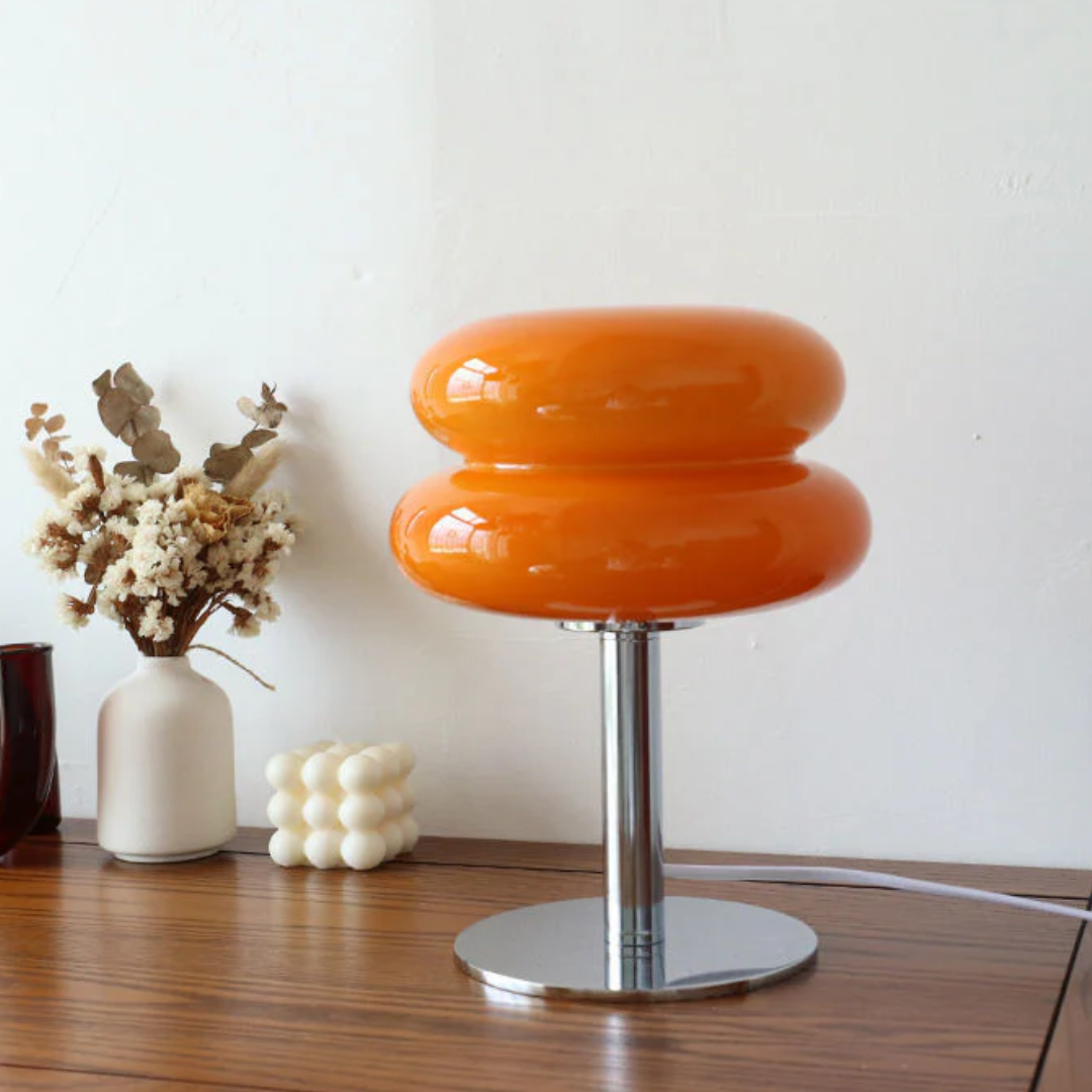 CasaFiore Elegant Italiaanse Designer Glazen Tafellamp met Artistieke Touch