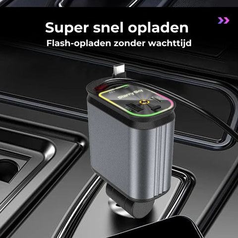 Uittrekbare Kabel Autolader met Sterrenhemel