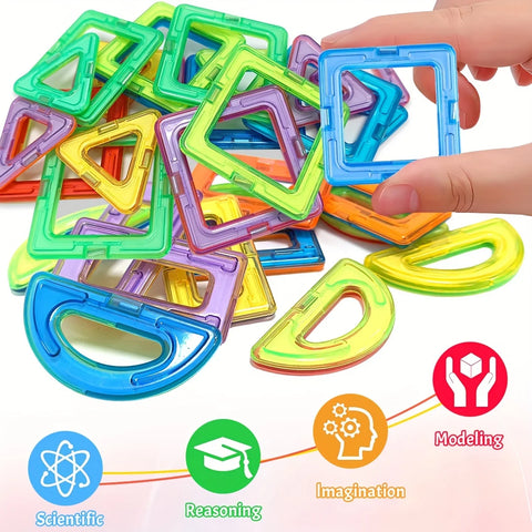 Magnetische Bouwblokken voor Kinderen (STEM Speelgoed, Educatief & Creatief)