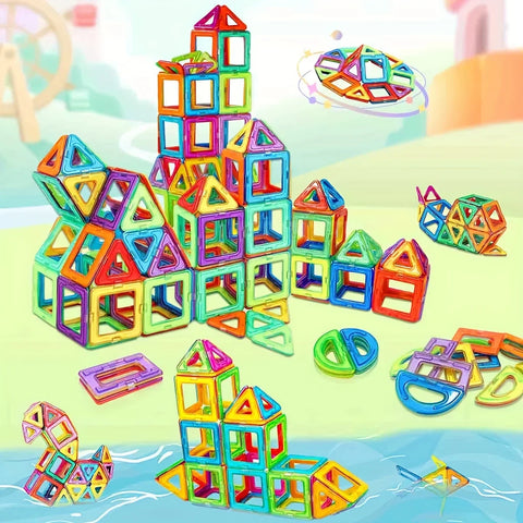 Magnetische Bouwblokken voor Kinderen (STEM Speelgoed, Educatief & Creatief)
