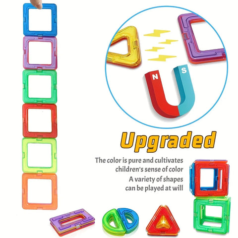 Magnetische Bouwblokken voor Kinderen (STEM Speelgoed, Educatief & Creatief)