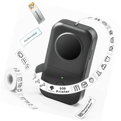 Draagbare Bluetooth Labelprinter (Oplaadbaar, Sticker- & Labelmaker, iOS & Android, Voor Thuis, Kantoor & School)
