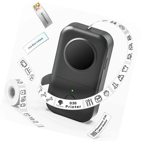 Draagbare Bluetooth Labelprinter (Oplaadbaar, Sticker- & Labelmaker, iOS & Android, Voor Thuis, Kantoor & School)