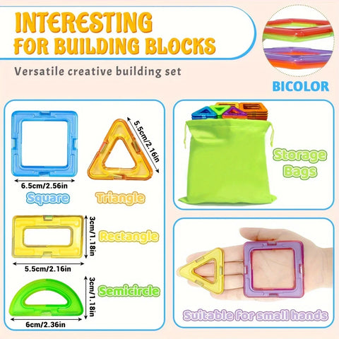 Magnetische Bouwblokken voor Kinderen (STEM Speelgoed, Educatief & Creatief)