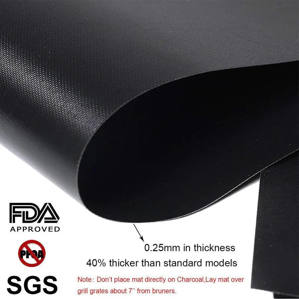 Hittebestendige Non-Stick Herbruikbare BBQ Grillmat (60x40 cm) voor Barbecue & Oven