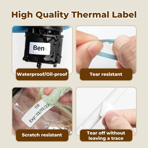 Phomemo Draagbare Bluetooth Labelprinter (Thermisch, Inktvrij, Compact, Voor Thuis, Kantoor & School)