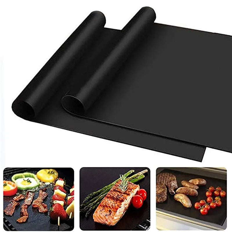 Hittebestendige Non-Stick Herbruikbare BBQ Grillmat (60x40 cm) voor Barbecue & Oven