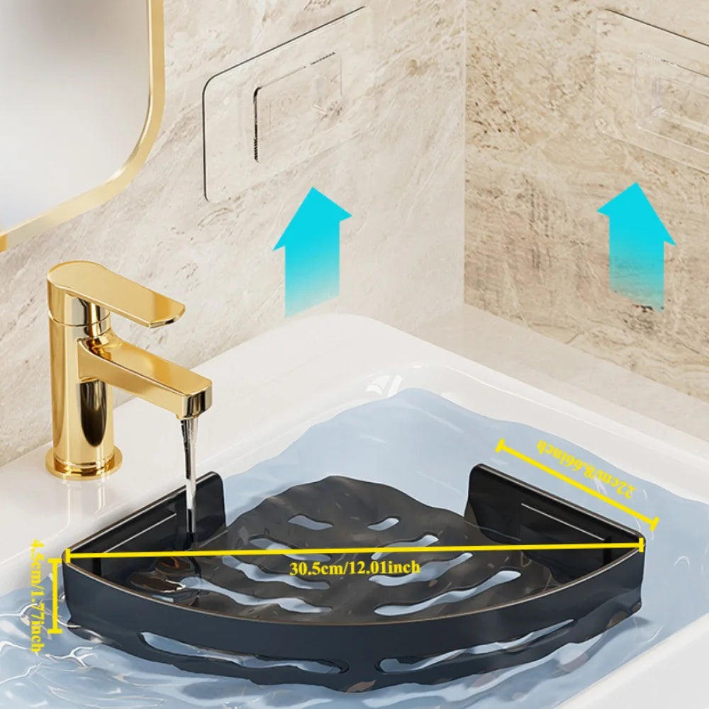 Zelfklevende Douche Houder (Geen Boren, Waterbestendig, Opbergplank voor Shampoo & Badkamerbenodigdheden)