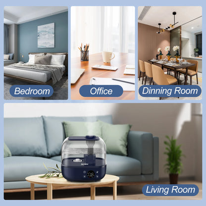 Sejoy Luchtbevochtiger (Aromatherapie, Humidifier, Grote Capaciteit, Voor Slaapkamer & Woonkamer)