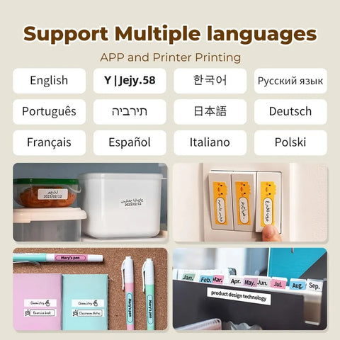 Phomemo Draagbare Bluetooth Labelprinter (Thermisch, Inktvrij, Compact, Voor Thuis, Kantoor & School)