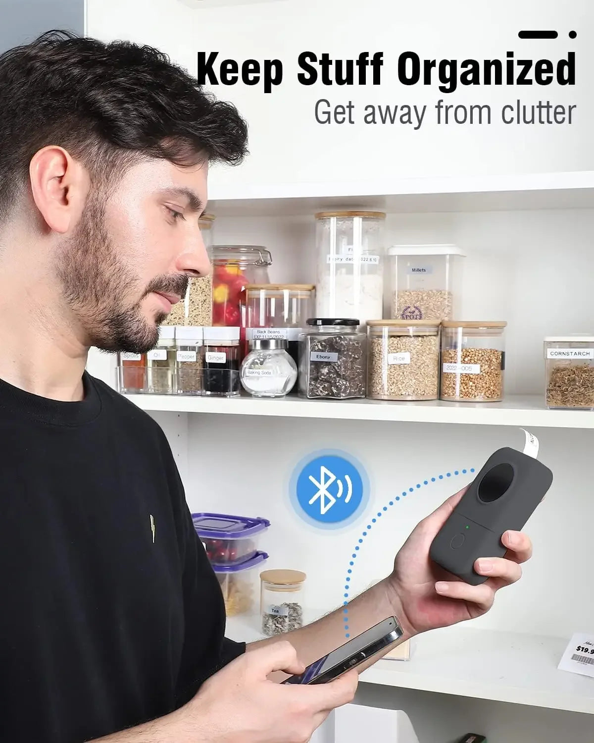 Draagbare Bluetooth Labelprinter (Oplaadbaar, Sticker- & Labelmaker, iOS & Android, Voor Thuis, Kantoor & School)