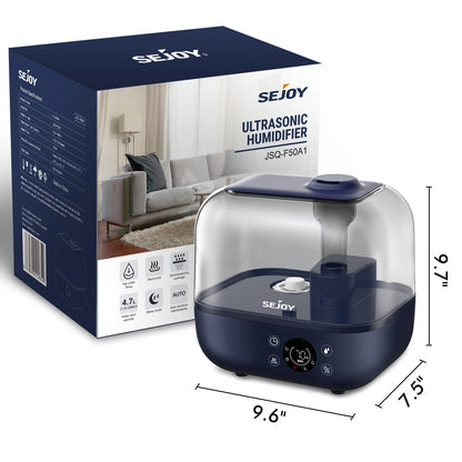 Sejoy Luchtbevochtiger (Aromatherapie, Humidifier, Grote Capaciteit, Voor Slaapkamer & Woonkamer)