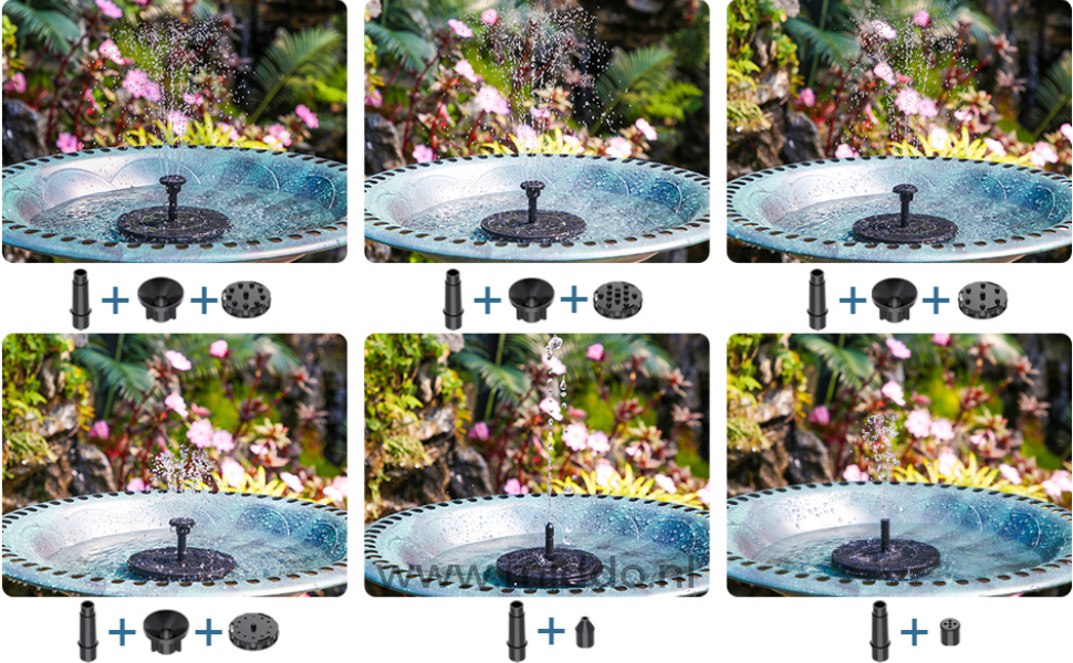 Milieuvriendelijke fontein voor bakken en vijvers met onze Solar Oasis
