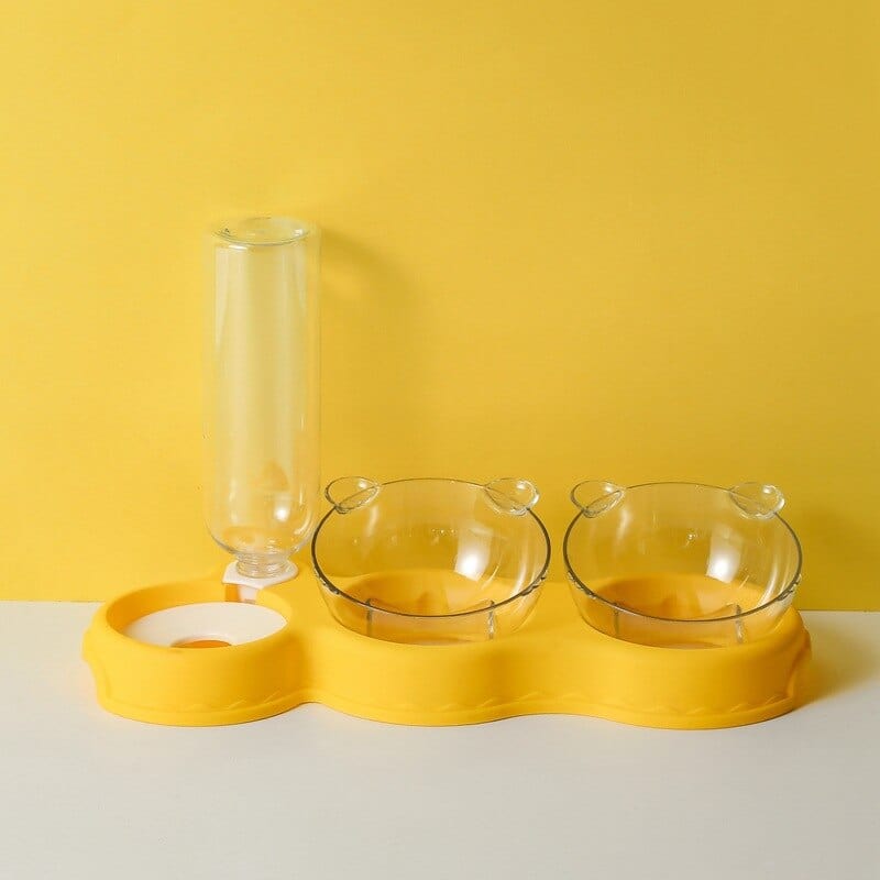 3-in-1 Voerbak Kat & Hond met Waterreservoir – Voor Droogvoer, Natvoer & Drinkwater