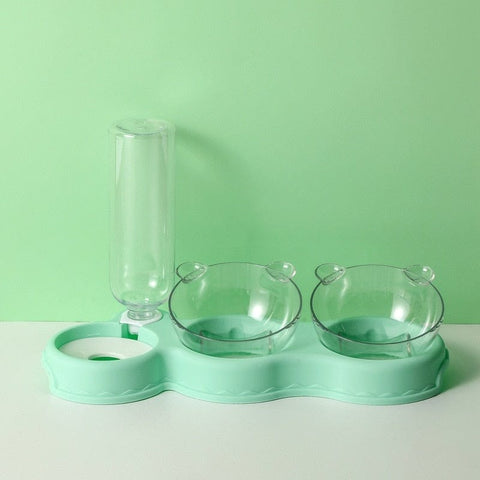 3-in-1 Voerbak Kat & Hond met Waterreservoir – Voor Droogvoer, Natvoer & Drinkwater