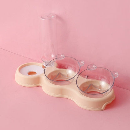 3-in-1 Voerbak Kat & Hond met Waterreservoir – Voor Droogvoer, Natvoer & Drinkwater