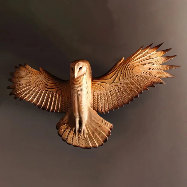 ArtisOwl - Handgemaakte houten uil wanddecoratie