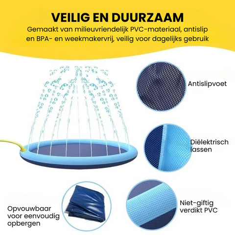 ULEO | Opvouwbare Buitenzwembad en Watersproeimat voor kind of huisdier
