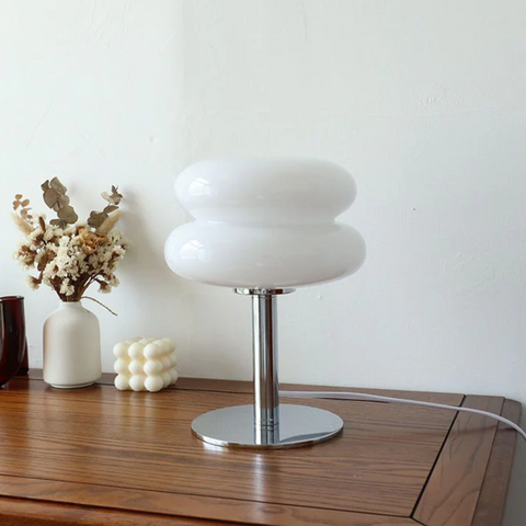 CasaFiore Elegant Italiaanse Designer Glazen Tafellamp met Artistieke Touch
