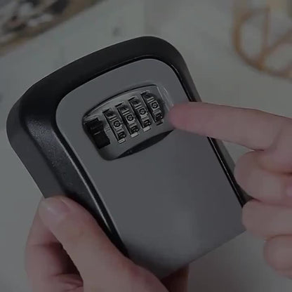 Roestvrijstale RVS Sleutelkluis (4-Cijferige Code, Muurbevestiging, Beveiligde Opbergbox)