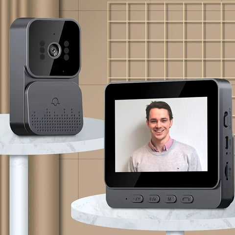 Video Deurbel Camera (HD Display, Nachtzicht, Draadloos, Lange Batterijduur)