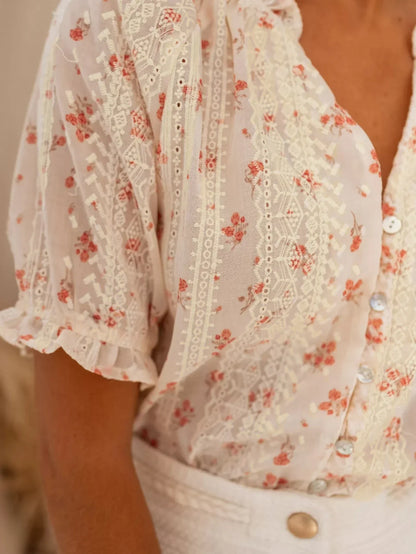 Elina™ — Bloemenblouse met Zomerse Charme