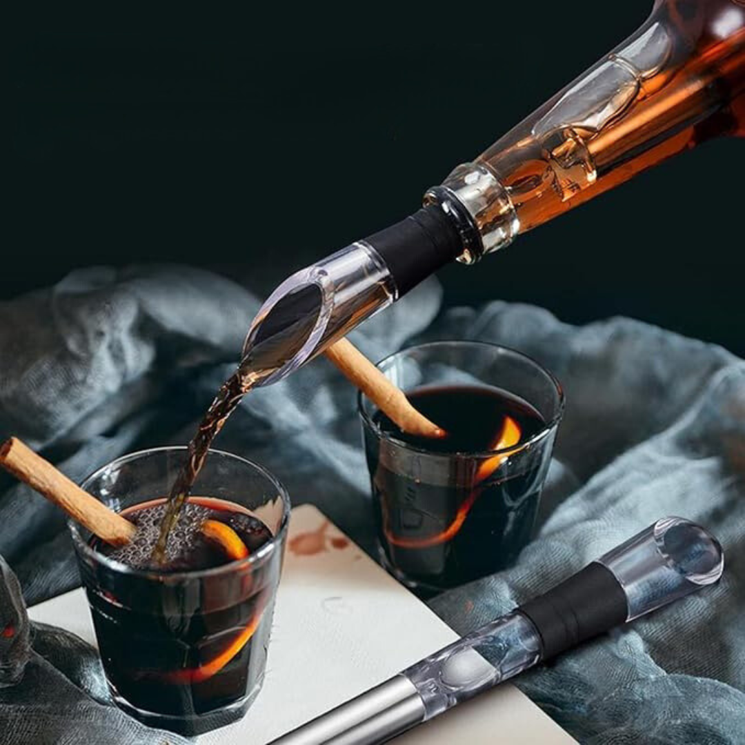 ChilledPour | 4-in-1 Wijnkoeler – Wijnschenker, Stopper & Koelstick