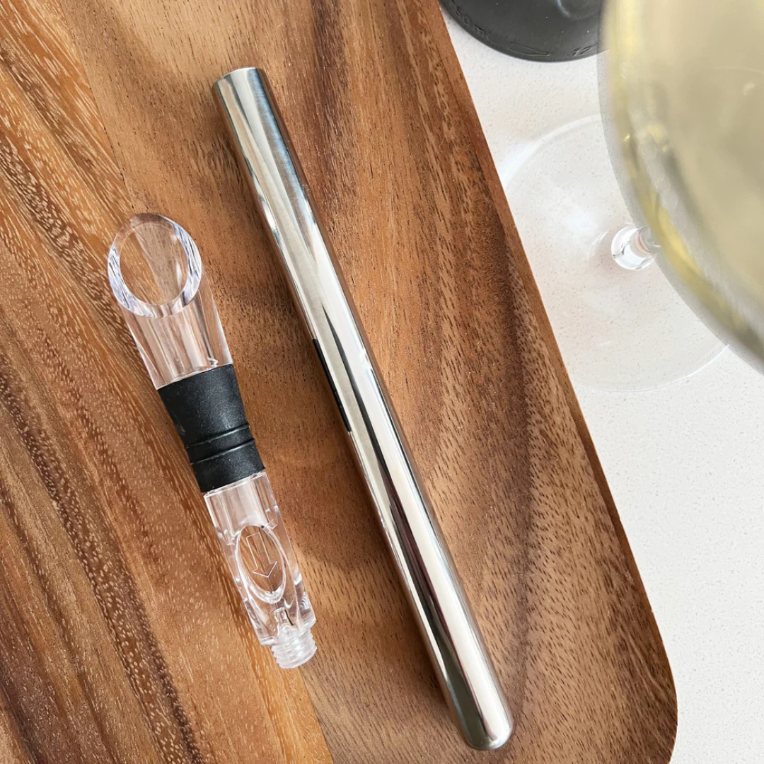 ChilledPour | 4-in-1 Wijnkoeler – Wijnschenker, Stopper & Koelstick
