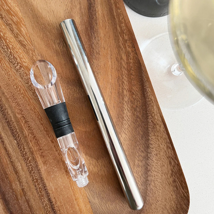 ChilledPour | 4-in-1 Wijnkoeler – Wijnschenker, Stopper & Koelstick