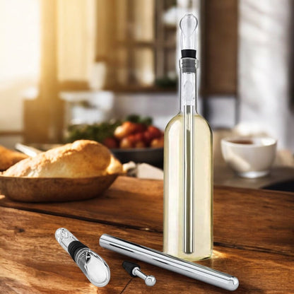 ChilledPour | 4-in-1 Wijnkoeler – Wijnschenker, Stopper & Koelstick