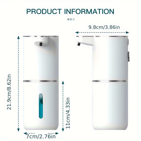 Automatische Zeeppomp (Touchless Sensor, USB Oplaadbaar, 380ml, Voor Keuken & Badkamer