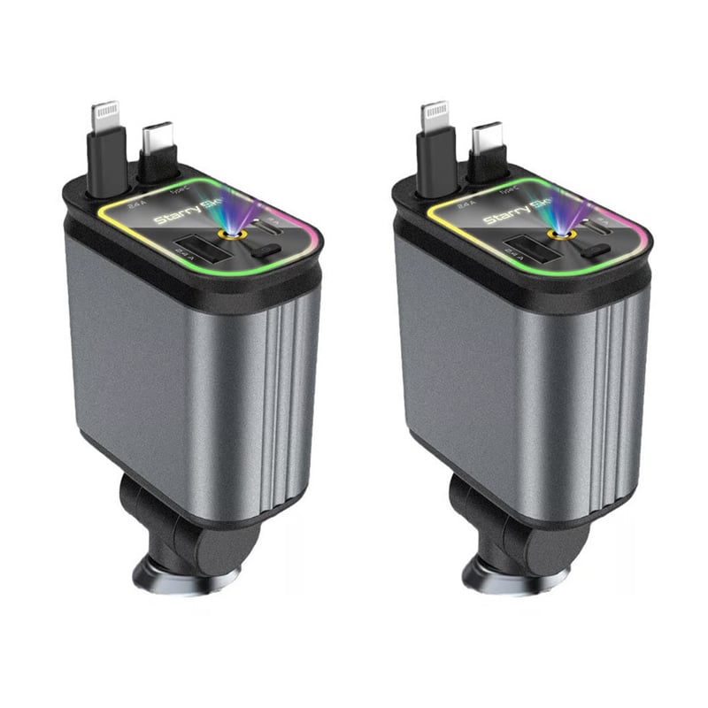 Uittrekbare Kabel Autolader met Sterrenhemel