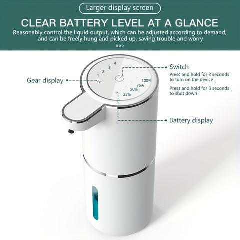 Automatische Zeeppomp (Touchless Sensor, USB Oplaadbaar, 380ml, Voor Keuken & Badkamer