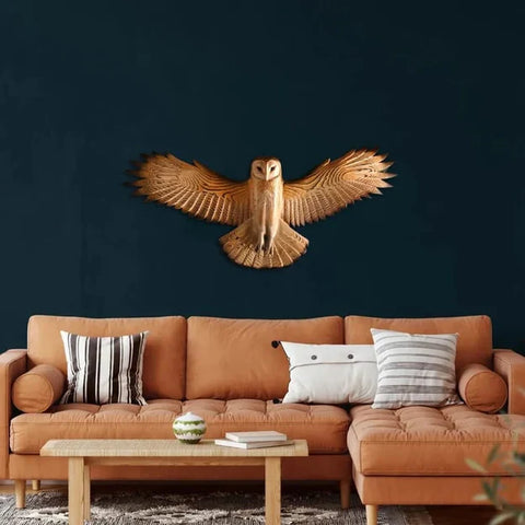 ArtisOwl - Handgemaakte houten uil wanddecoratie