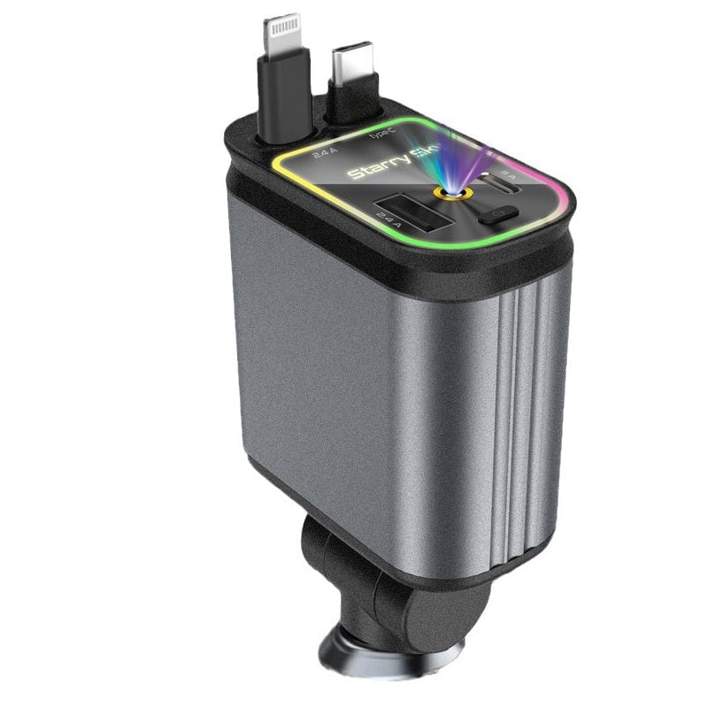 Uittrekbare Kabel Autolader met Sterrenhemel