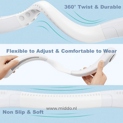 NekFan- Draagbare Oplaadbare Nekventilator voor Directe Verkoeling!