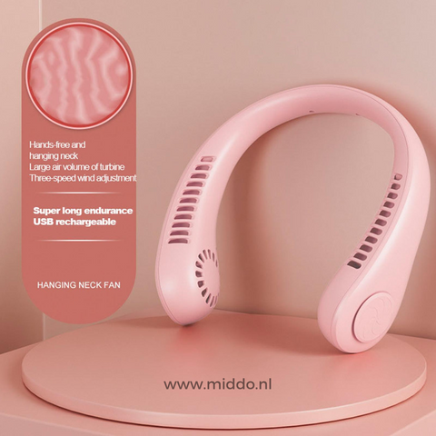 NekFan- Draagbare Oplaadbare Nekventilator voor Directe Verkoeling!