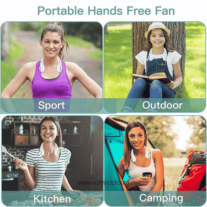 NekFan- Draagbare Oplaadbare Nekventilator voor Directe Verkoeling!