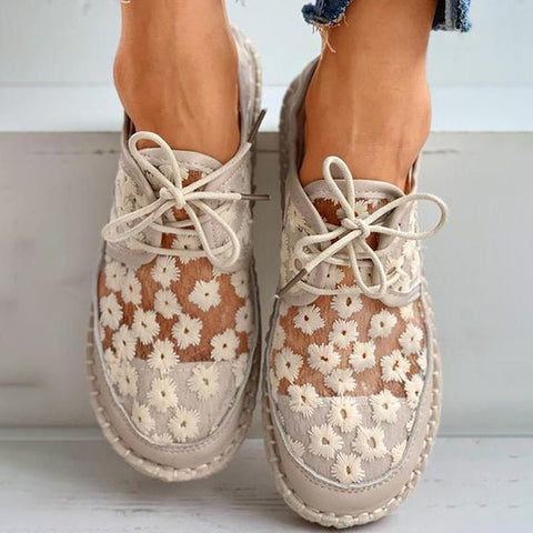 Arabella - Orthopedisch Stijlvolle luchtige schoen met bloemen design